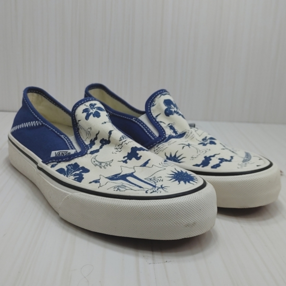 Vans Slip-On SF Island Dream True Navy Blue White Marshmallow Sneakers Tropical